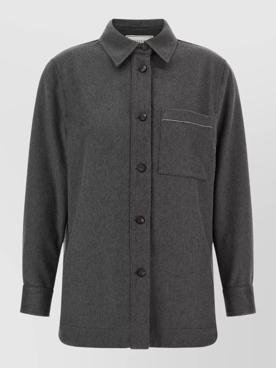 Peserico Virgin wool overshirt jacket