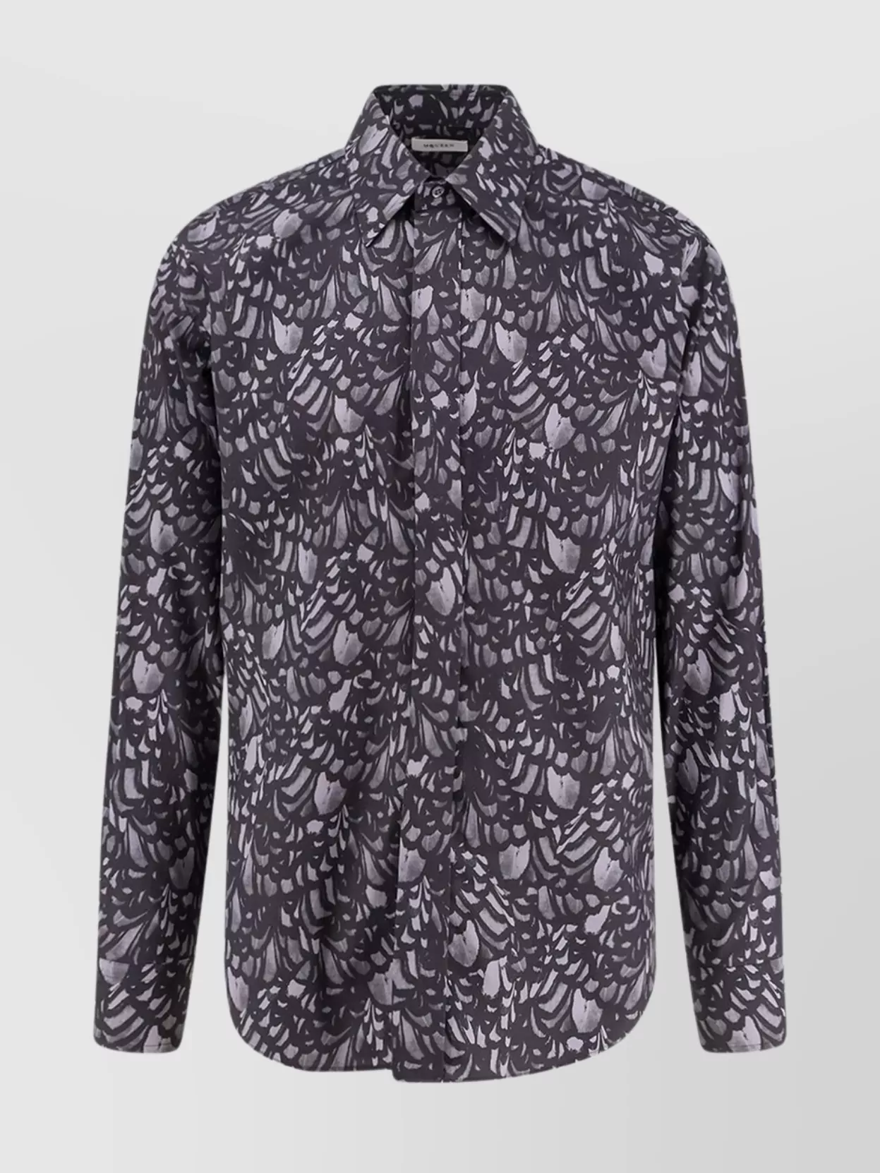 Alexander Mcqueen Cotton Shirt Featuring All-over Print In Purple