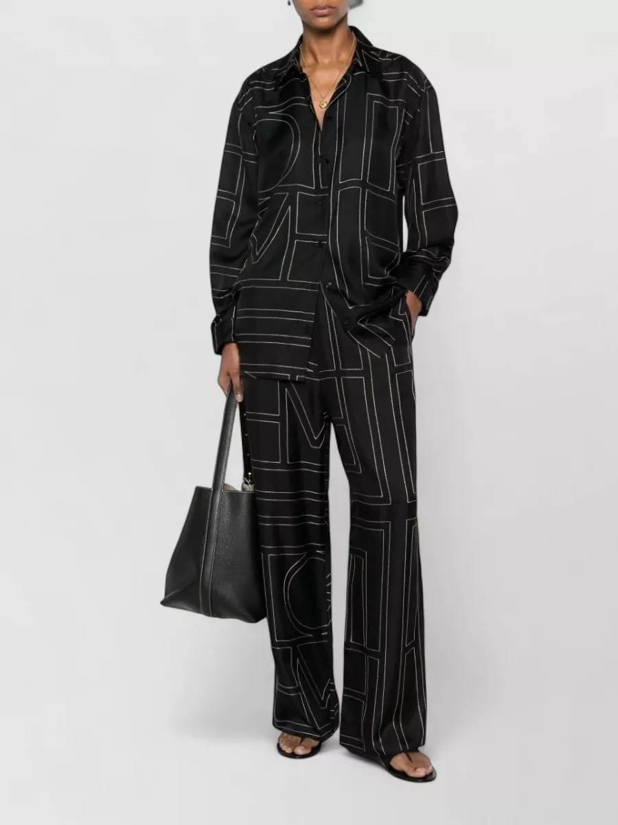 Totême Silk Wide-Leg Relaxed-Fit Pajama Trousers