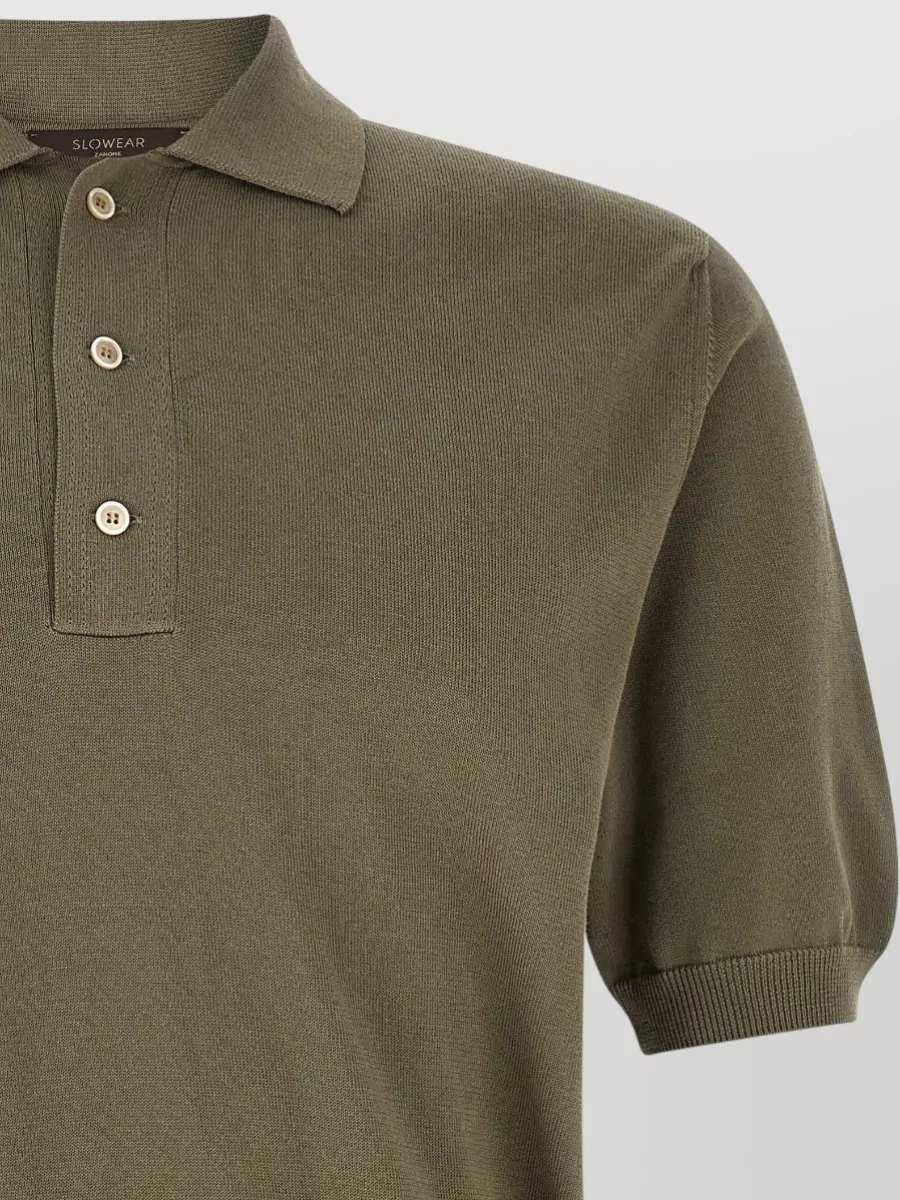 Zanone Knit Short-Sleeve Polo Shirt
