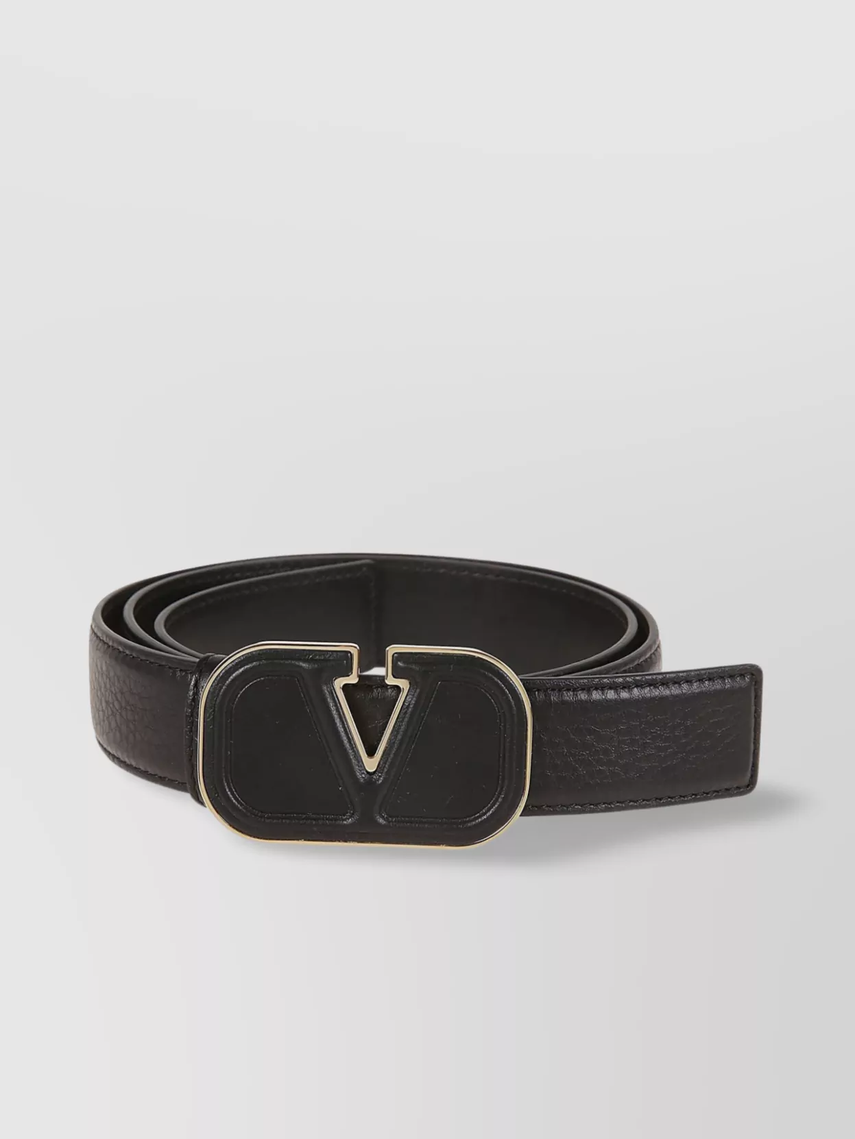 Shop Valentino Leather Vlogo 30 Mm Belt