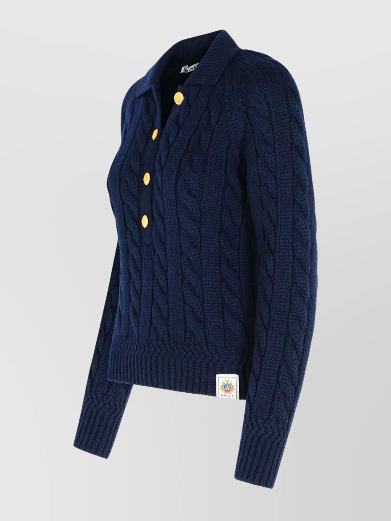 Bally Merino Wool Sweater With Cable Knit Design