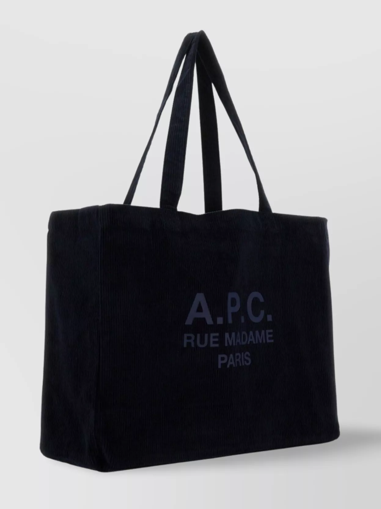 Apc A.p.c. Dark Blue Corduroy Diane Shopping Bag