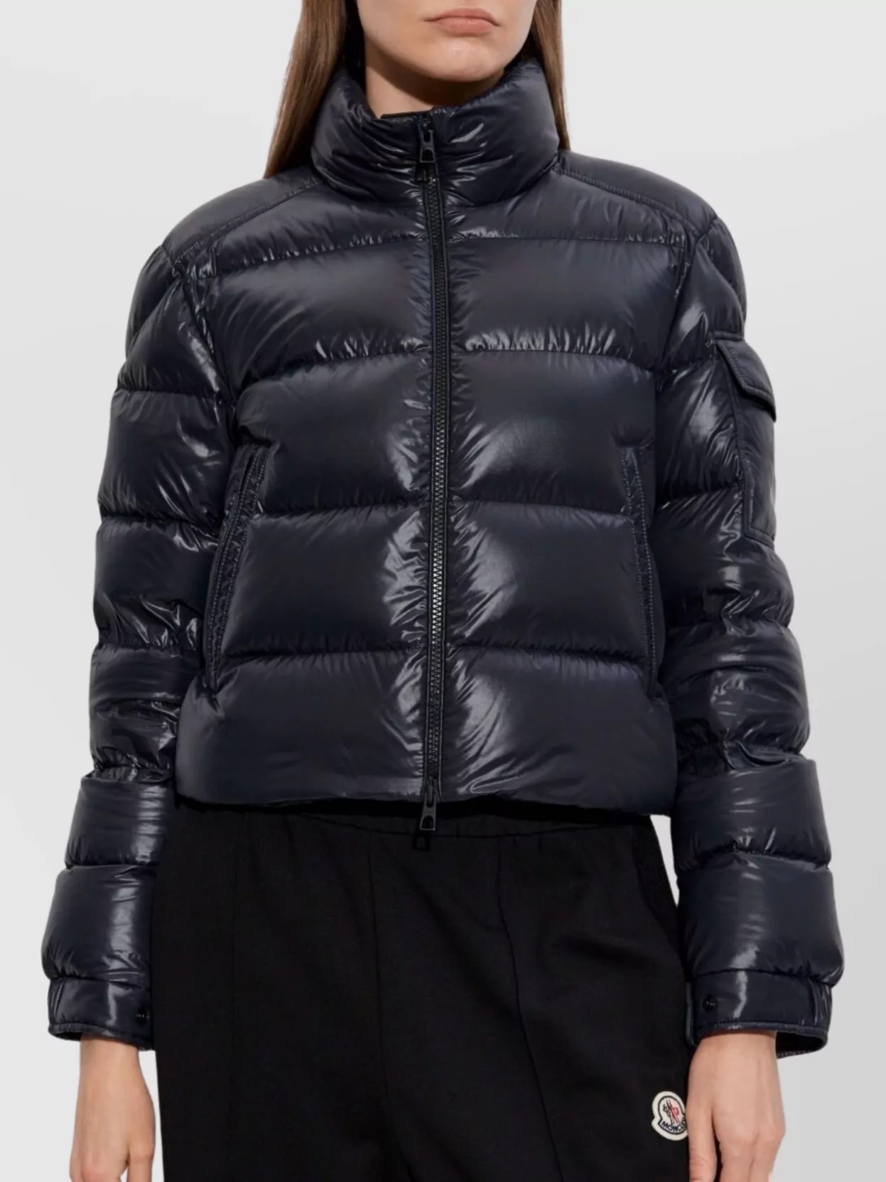 Moncler Quilted High Collar Long Sleeves Jacket