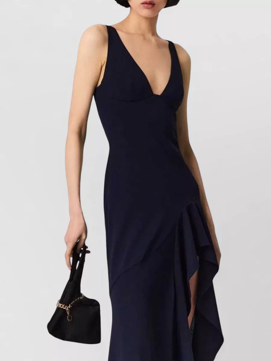Stella Mccartney Asymmetric Ruffled Maxi Dress