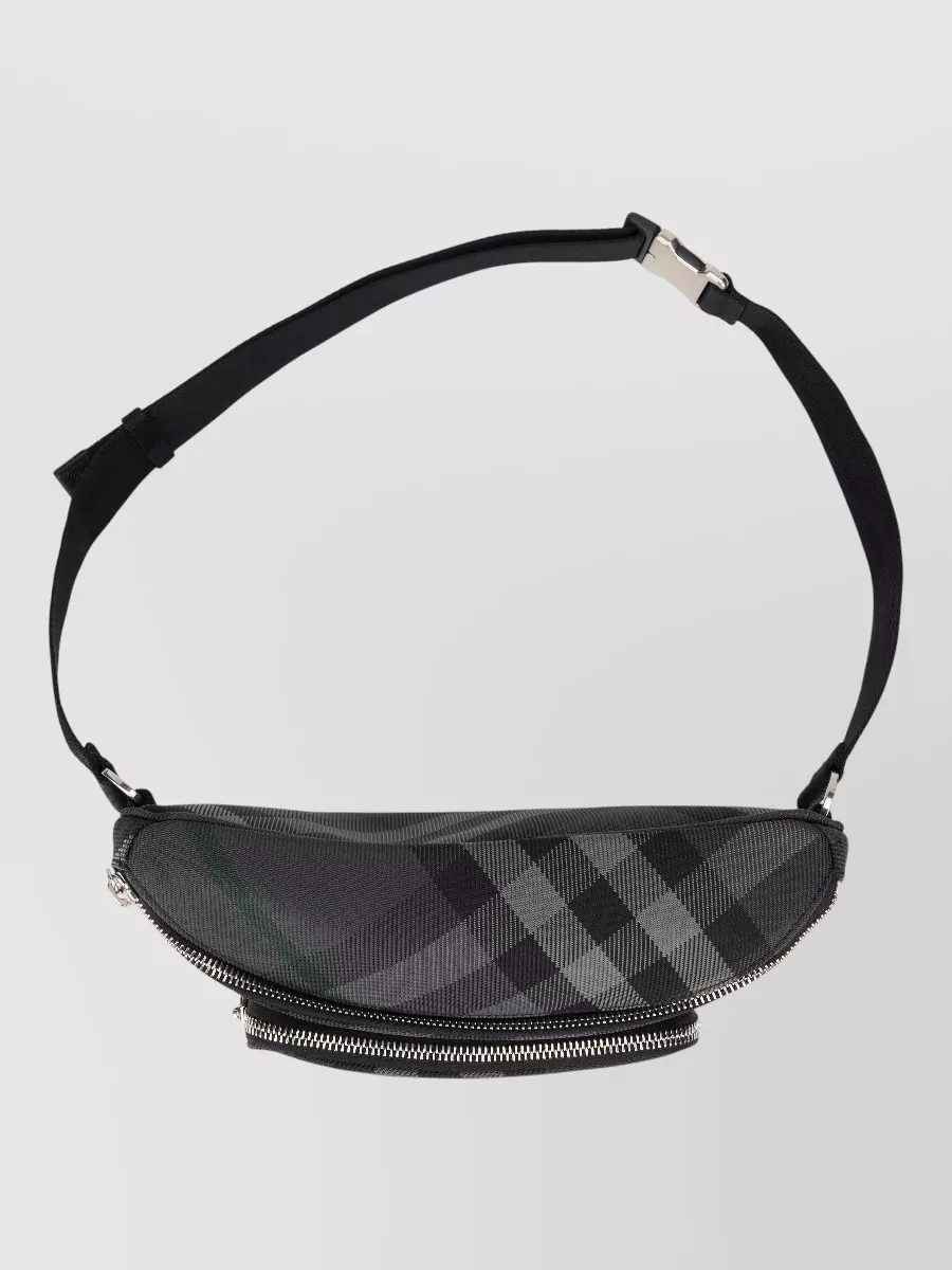 Burberry Ribbed Checkered Crossbody Bag