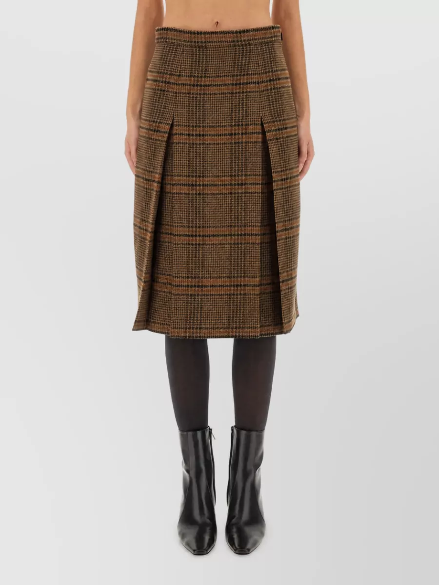 Saint Laurent Wool Midi Skirt