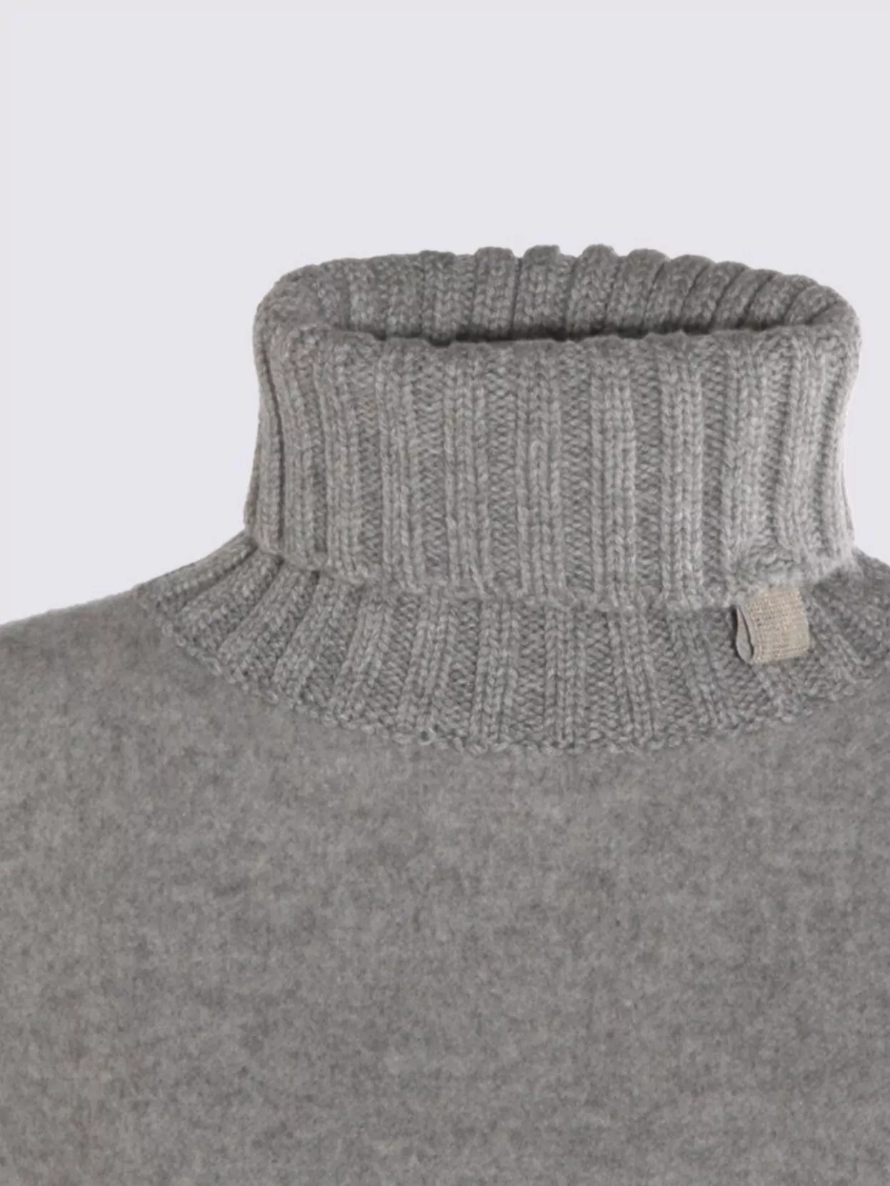 Fabiana Filippi Fringed Turtleneck Cape Soft Texture