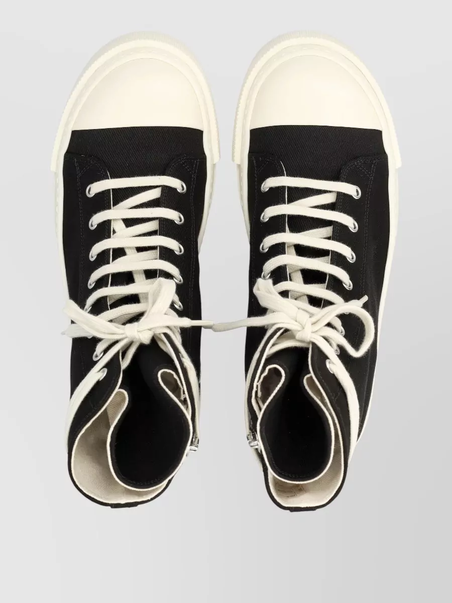 Rick Owens Drkshdw Denim High-Top Sneakers