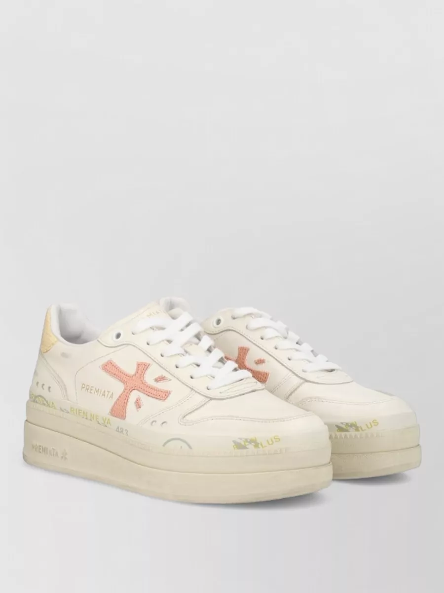 Premiata Leather Low-Top Sneakers