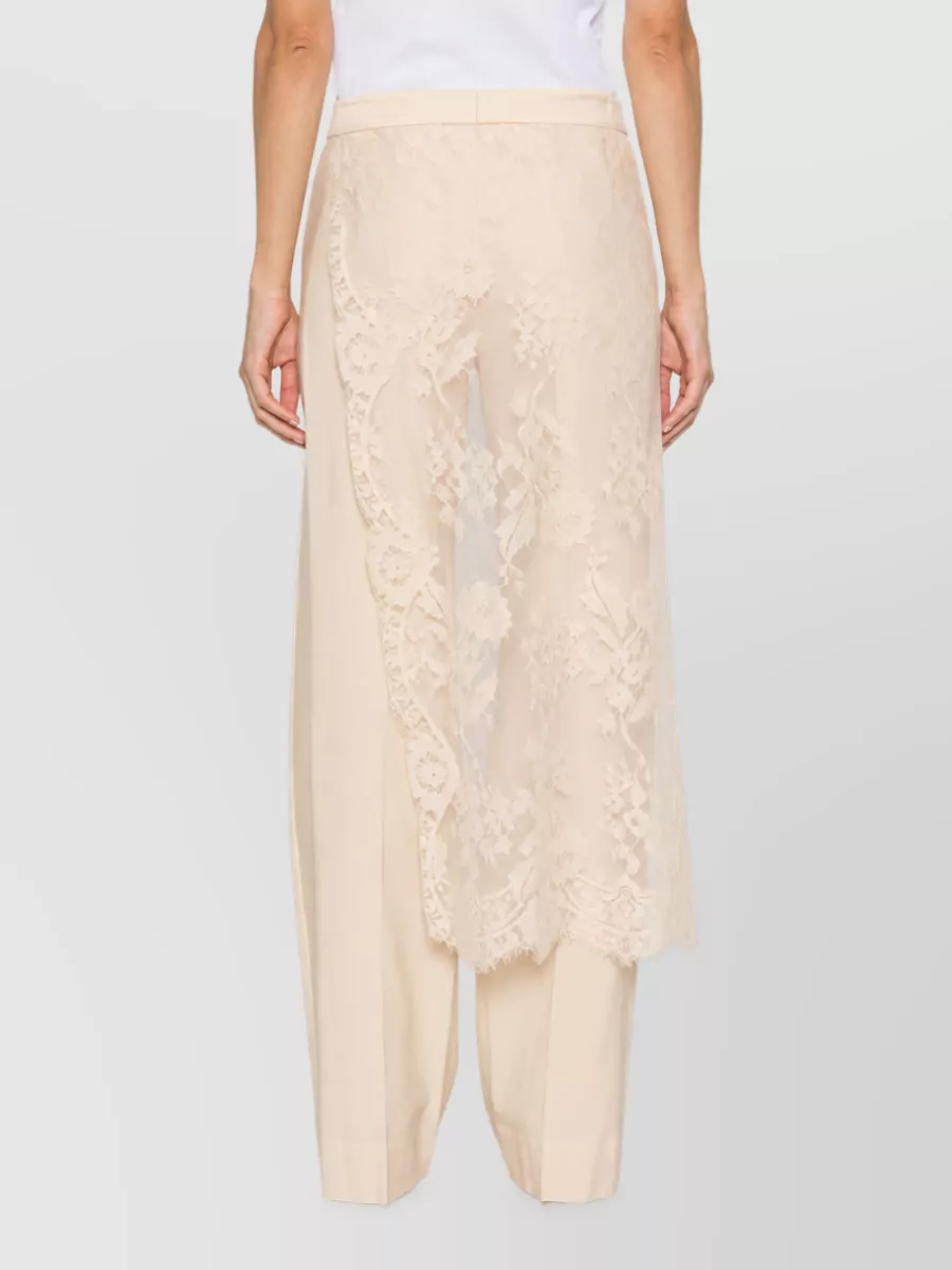 Zimmermann Wool Lace Straight-Leg Suit Trousers