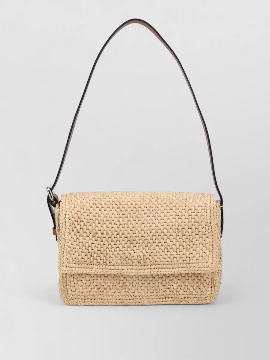 Manebi raffia tote shoulder bag