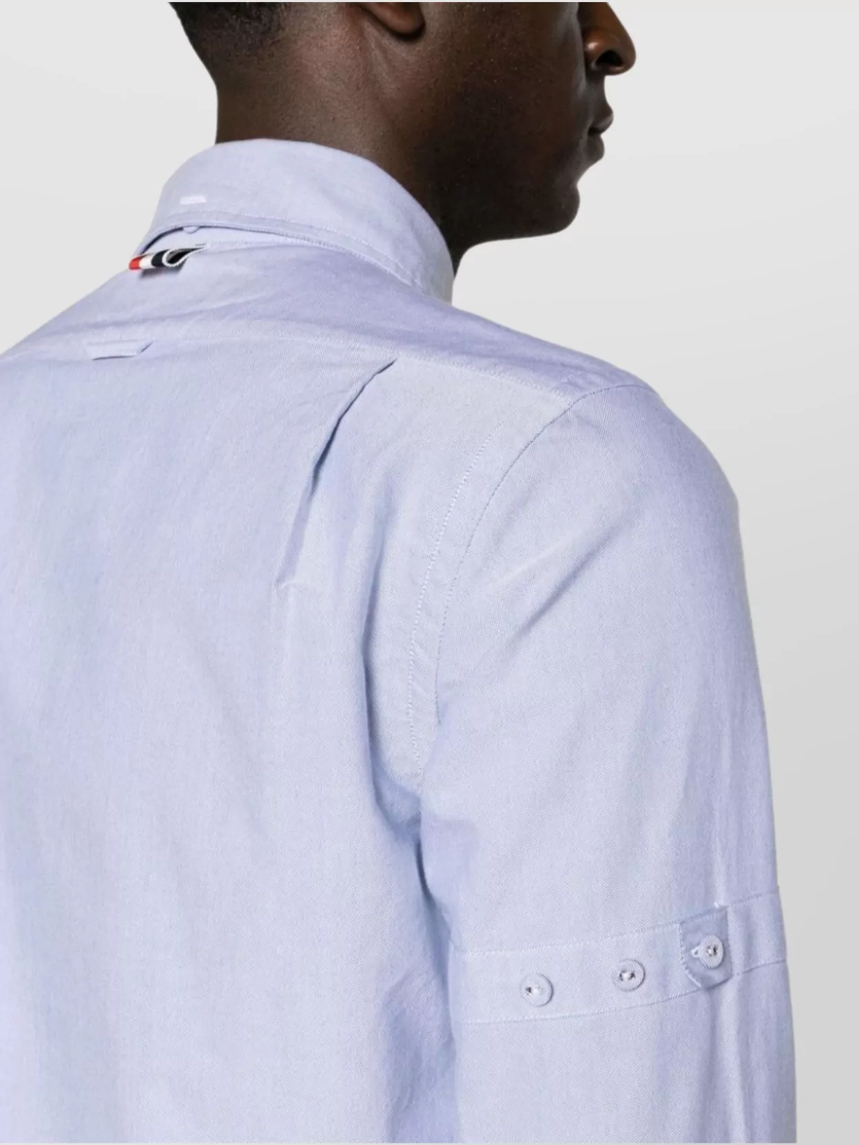 Thom Browne Button Detail Sleeve Regular Fit Shirt