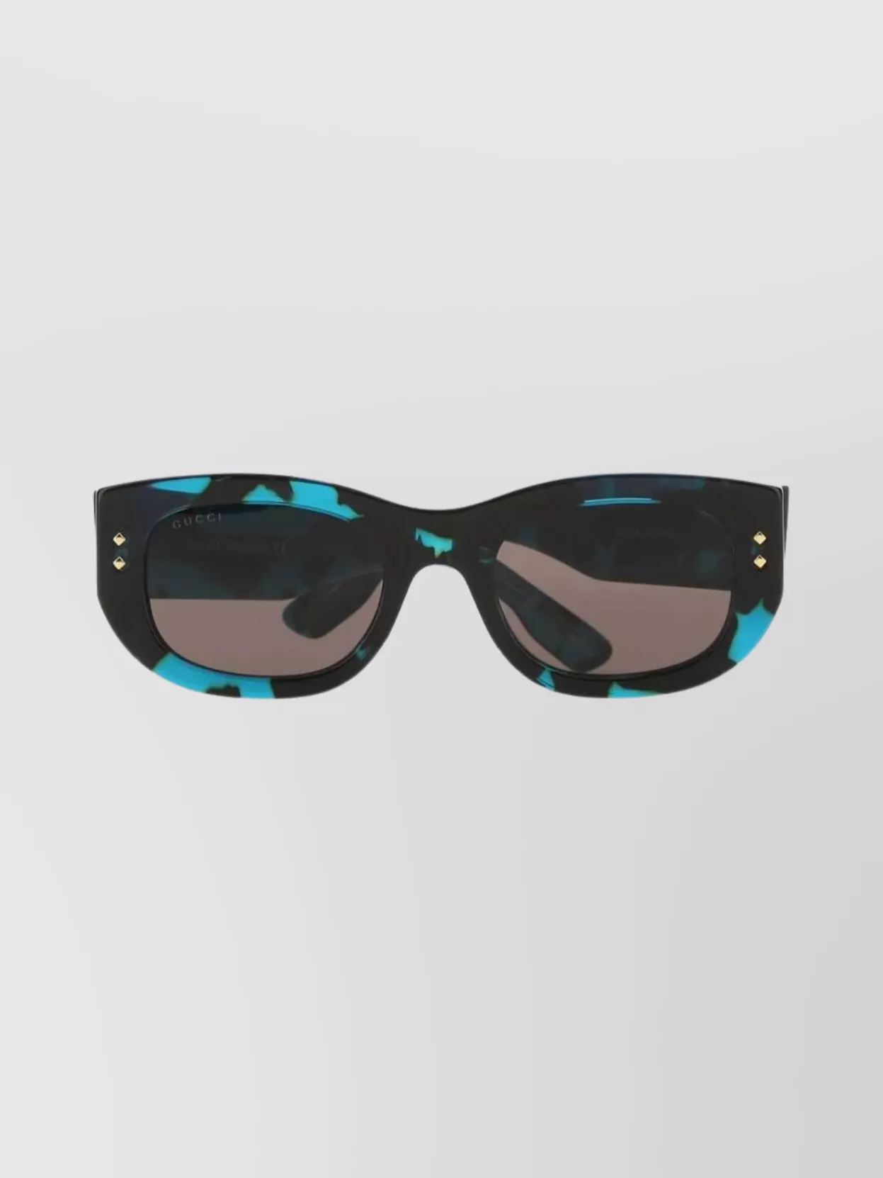 Gucci Square Frame Sunglasses Stud Accents In Brown