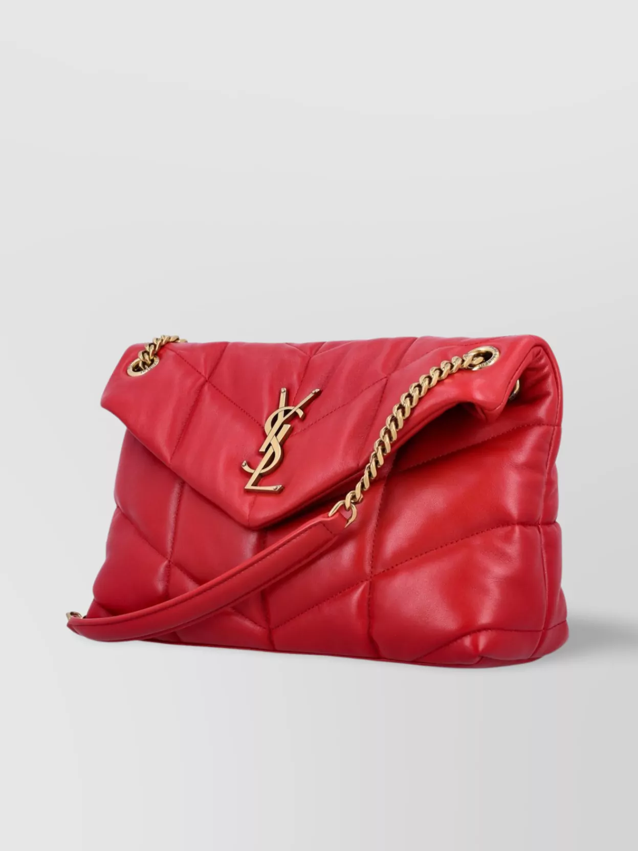 Saint Laurent Quilted Leather Puffer Bag Chain Strap