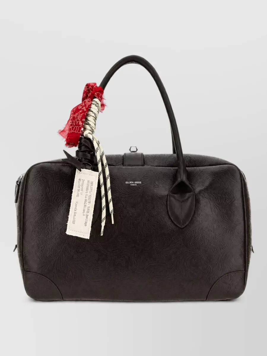 Golden Goose medium leather luggage bag