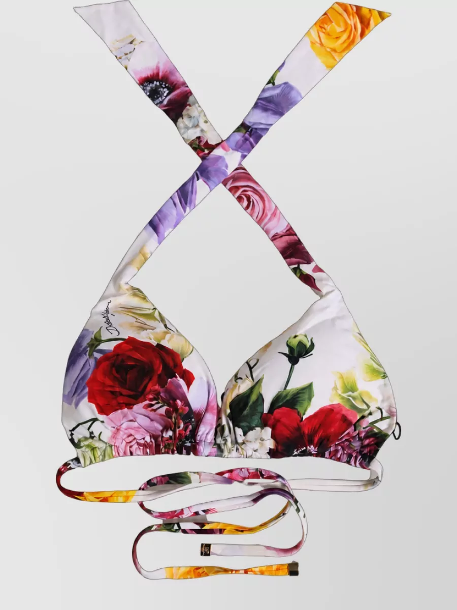 Dolce&Gabbana floral print bikini top