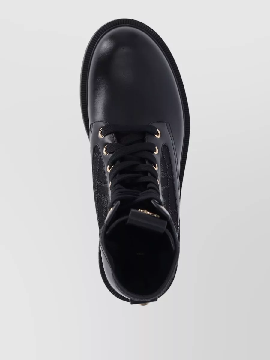 Fendi Ankle Length Boots Chunky Heel Round Toe