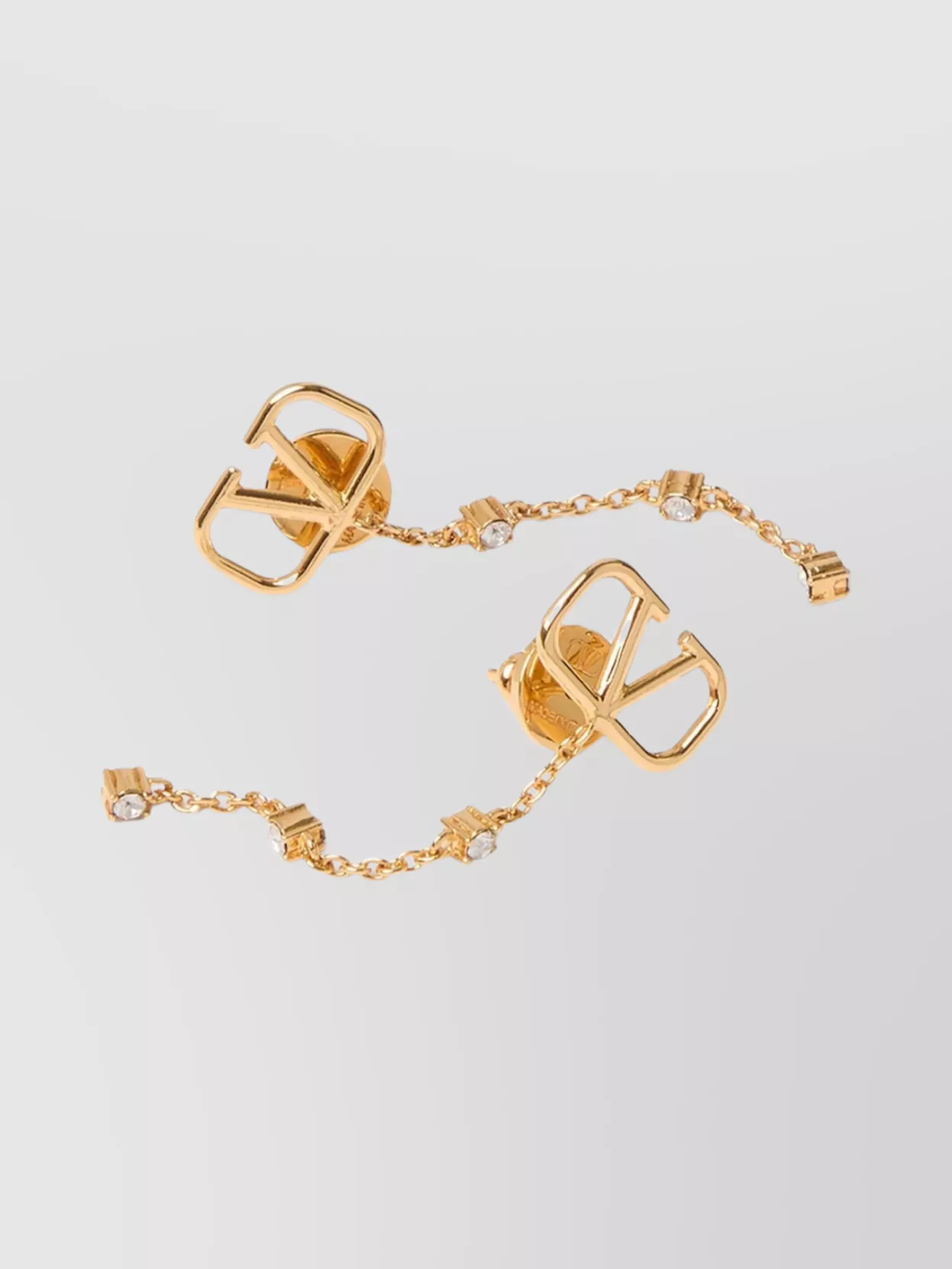 Shop Valentino Vlogo Drop Chain Link Necklaces