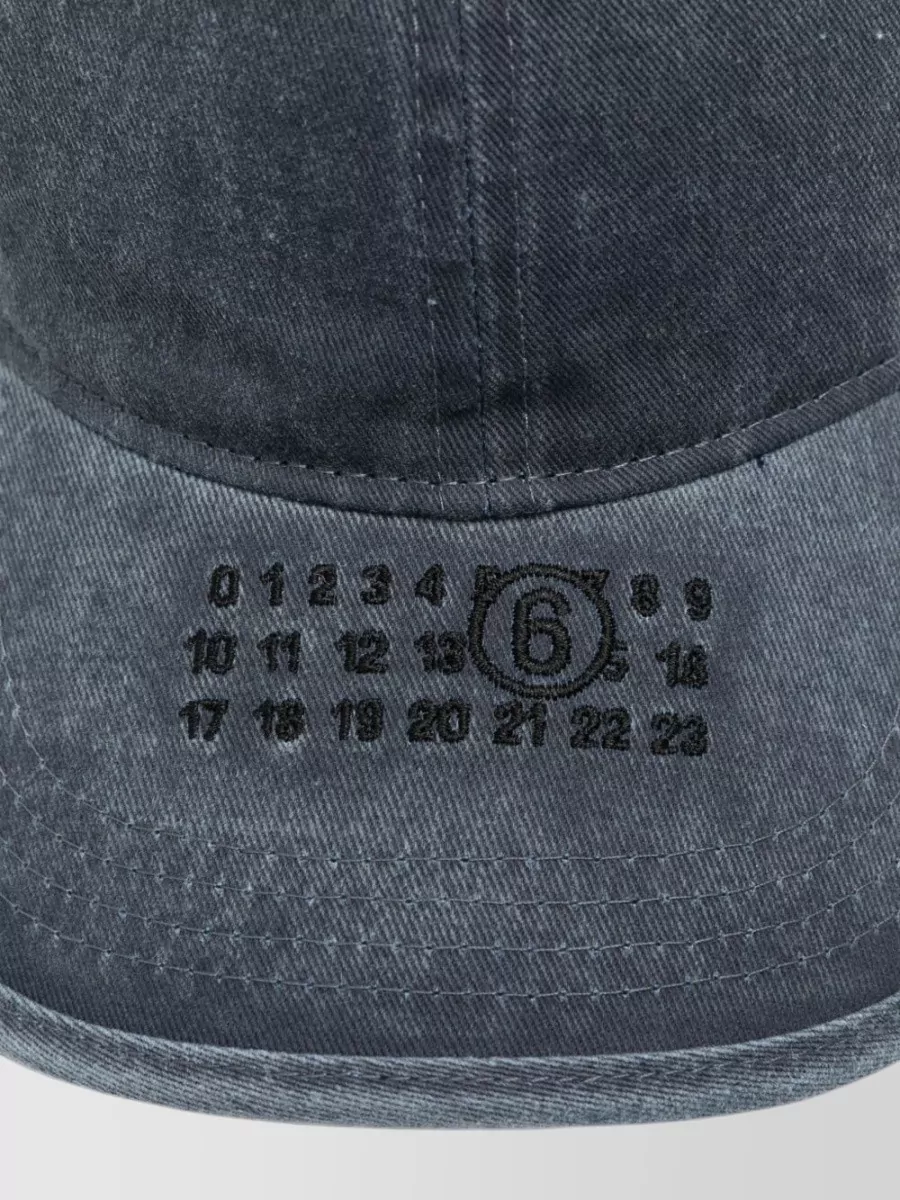 Mm6 Maison Margiela Cotton Embroidered Baseball Cap