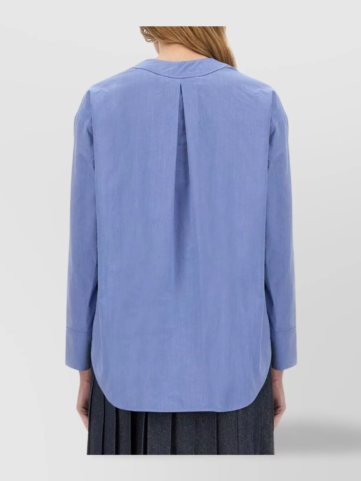 S Max Mara Long Sleeve V-Neck Shirt Chest Pocket