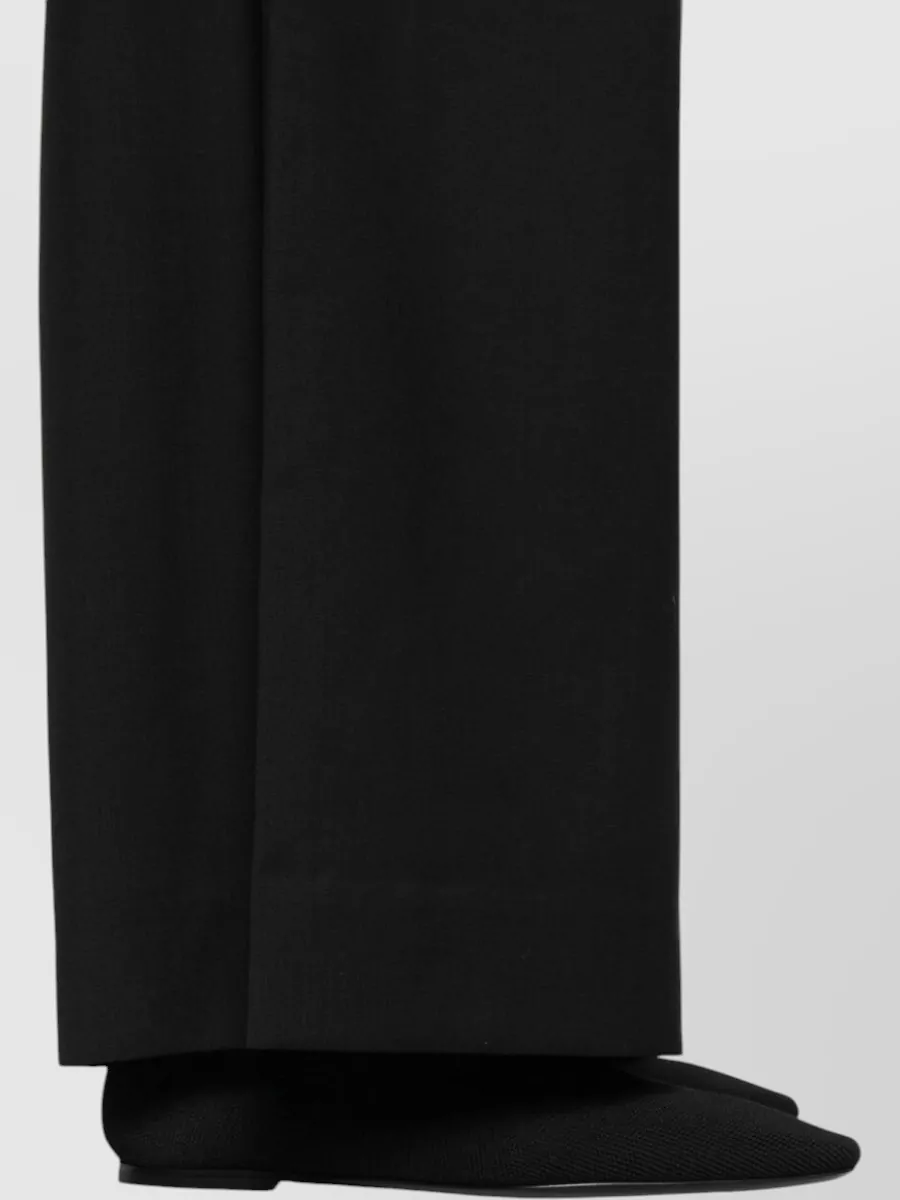 Totême Relaxed Fit Wool Trousers Drawstring