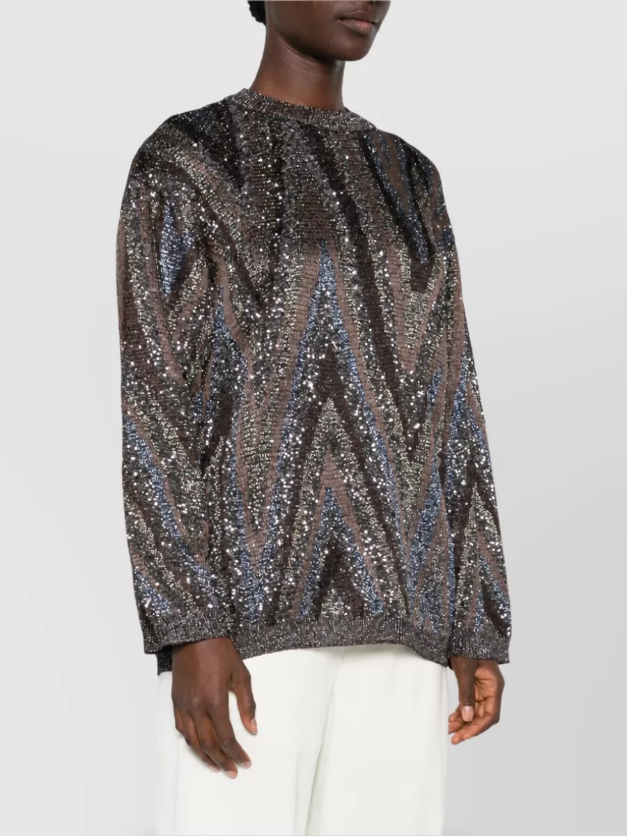 Missoni Oversized Metallic Crewneck Sweater