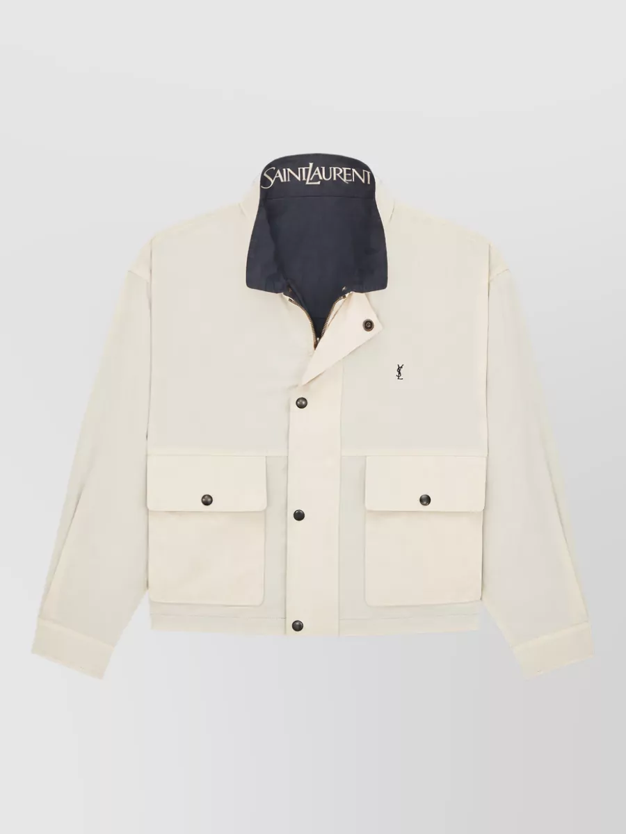 Saint Laurent Cotton Reversible Oversized Coat