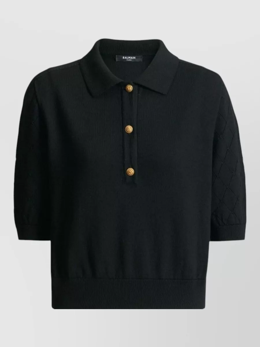 Balmain Virgin wool polo top