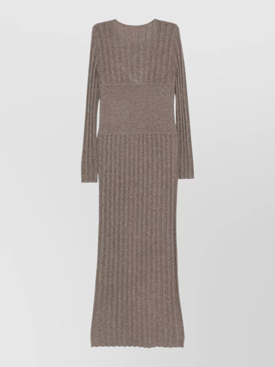 Lisa Yang cashmere knitted long-sleeve crewneck maxi dress