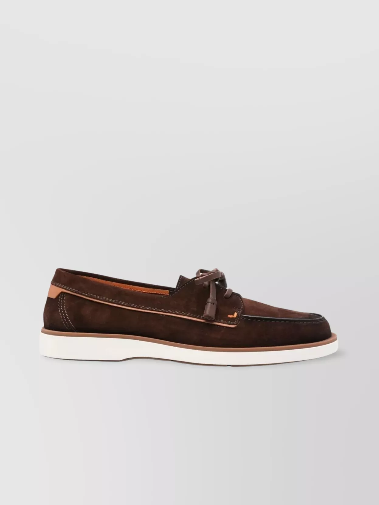 Santoni Detroit Suede Loafer Contrast Sole
