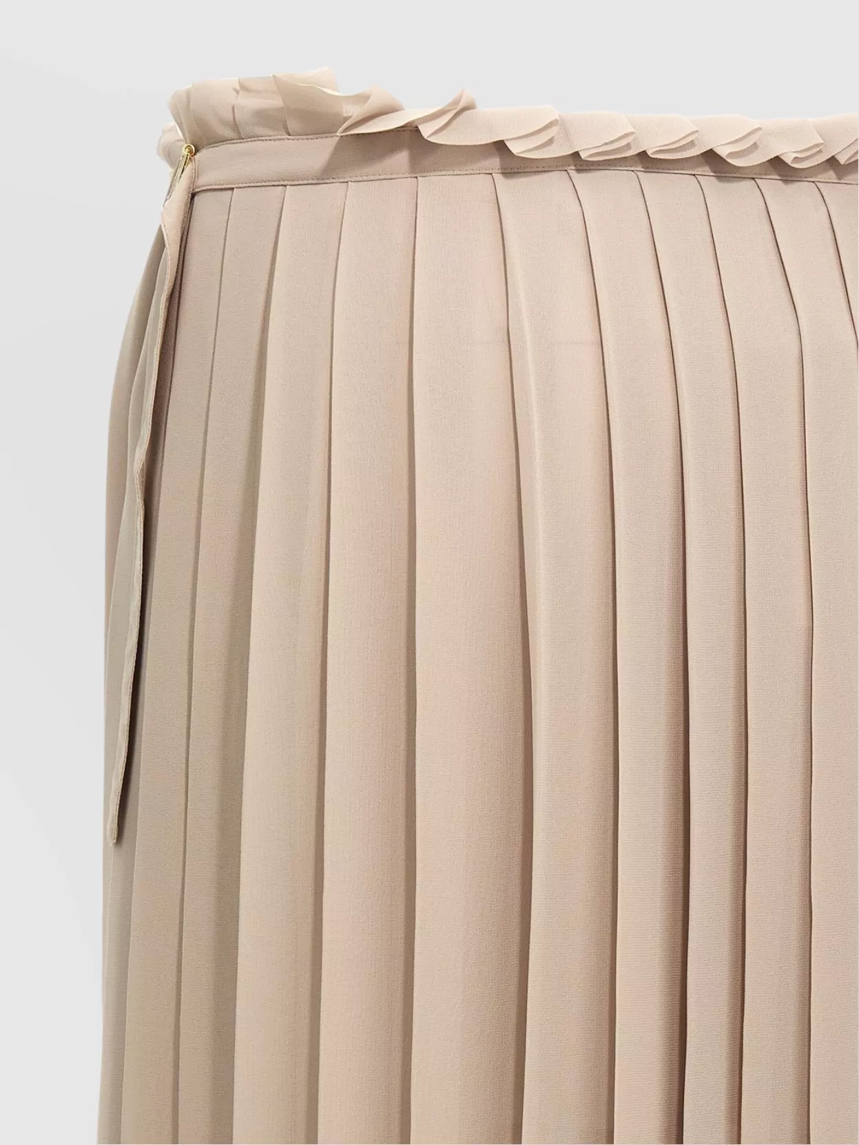 Ami Paris Skirt With Pleated Design And Ruffled Waistband