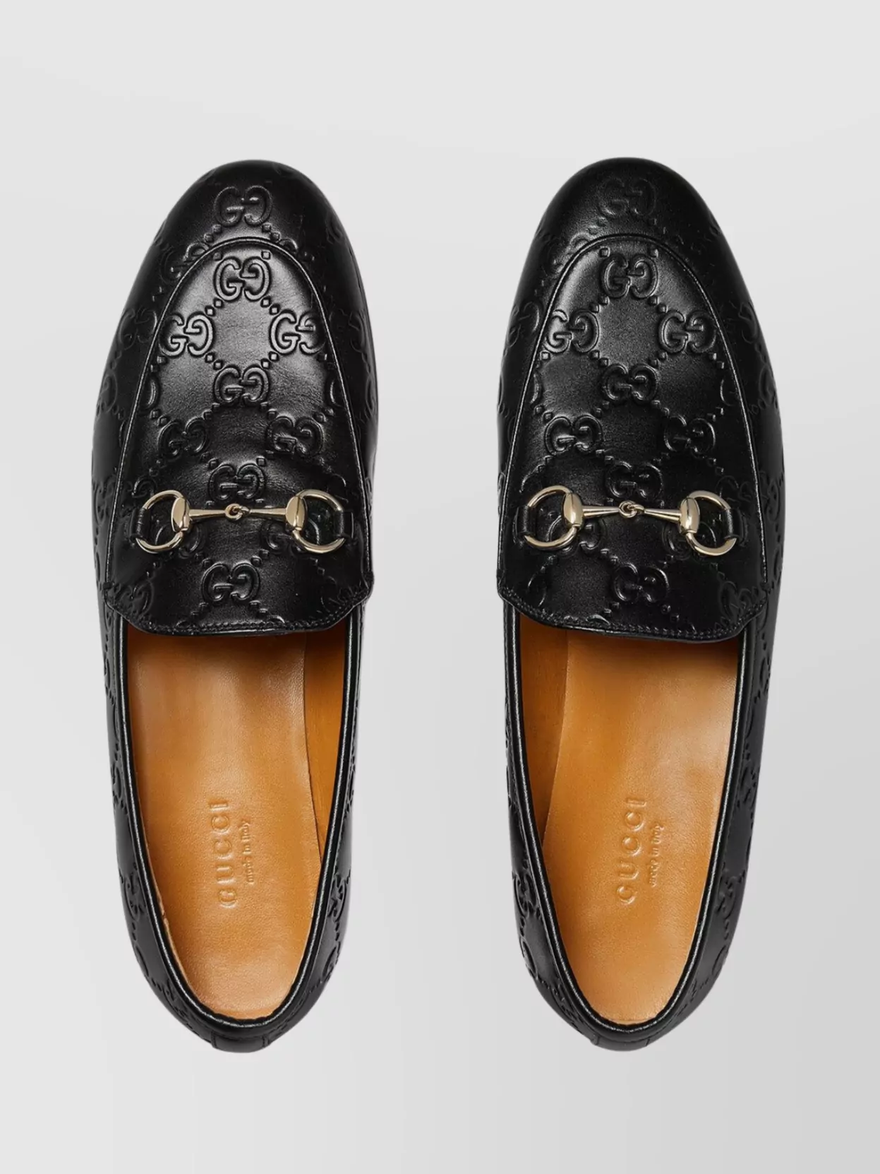 Gucci Jordaan Embossed Leather Loafers