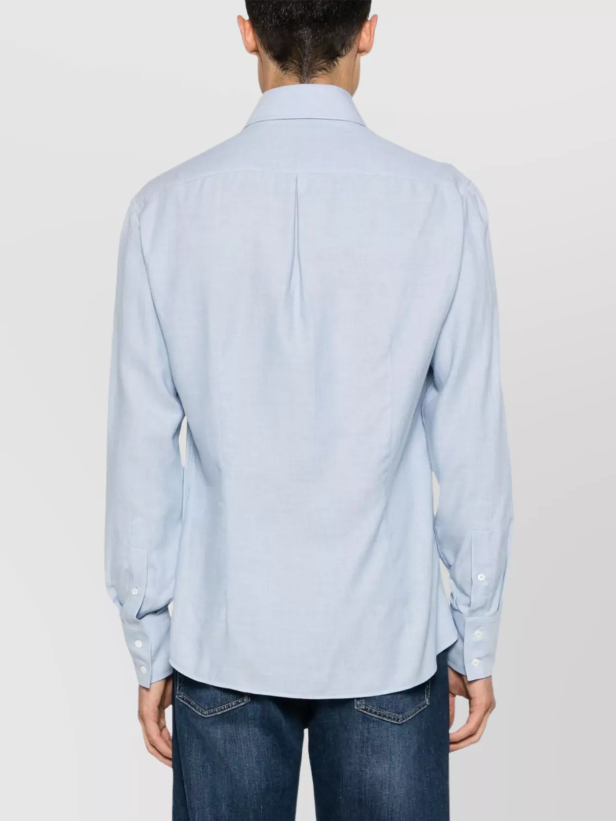 Brunello Cucinelli Shirt With Cannon Pleat Detail And Curved Hem