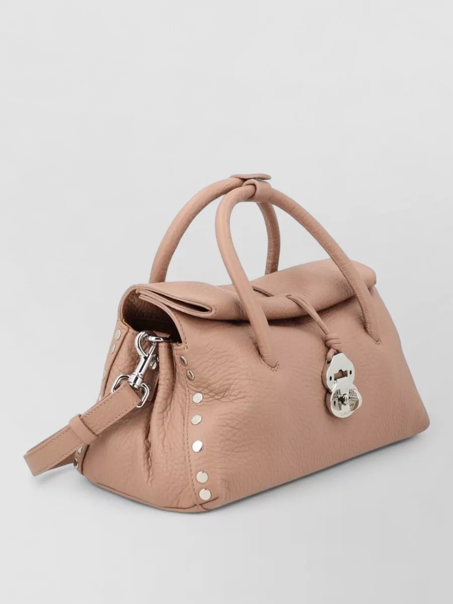 Zanellato Shoulder Bag Textured Leather Top Handle Strap