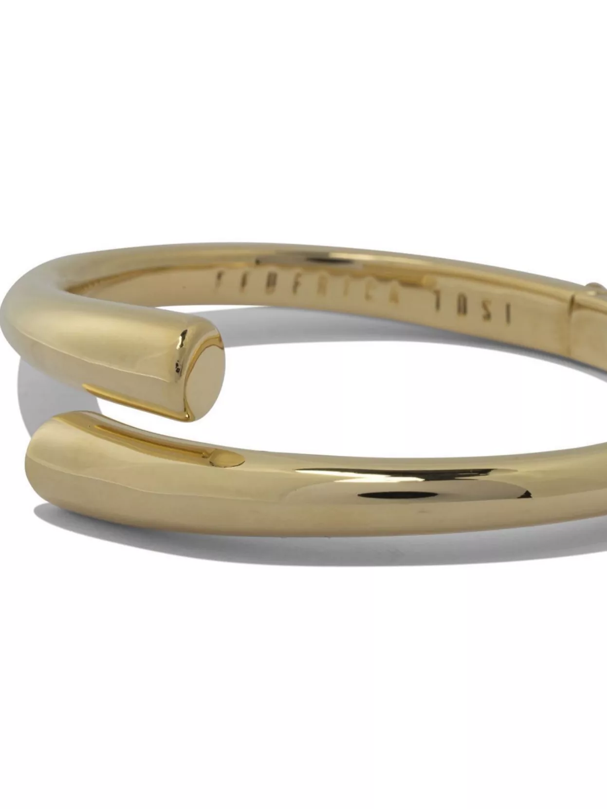 Federica Tosi Contemporary Open Design Bracelet In Gold