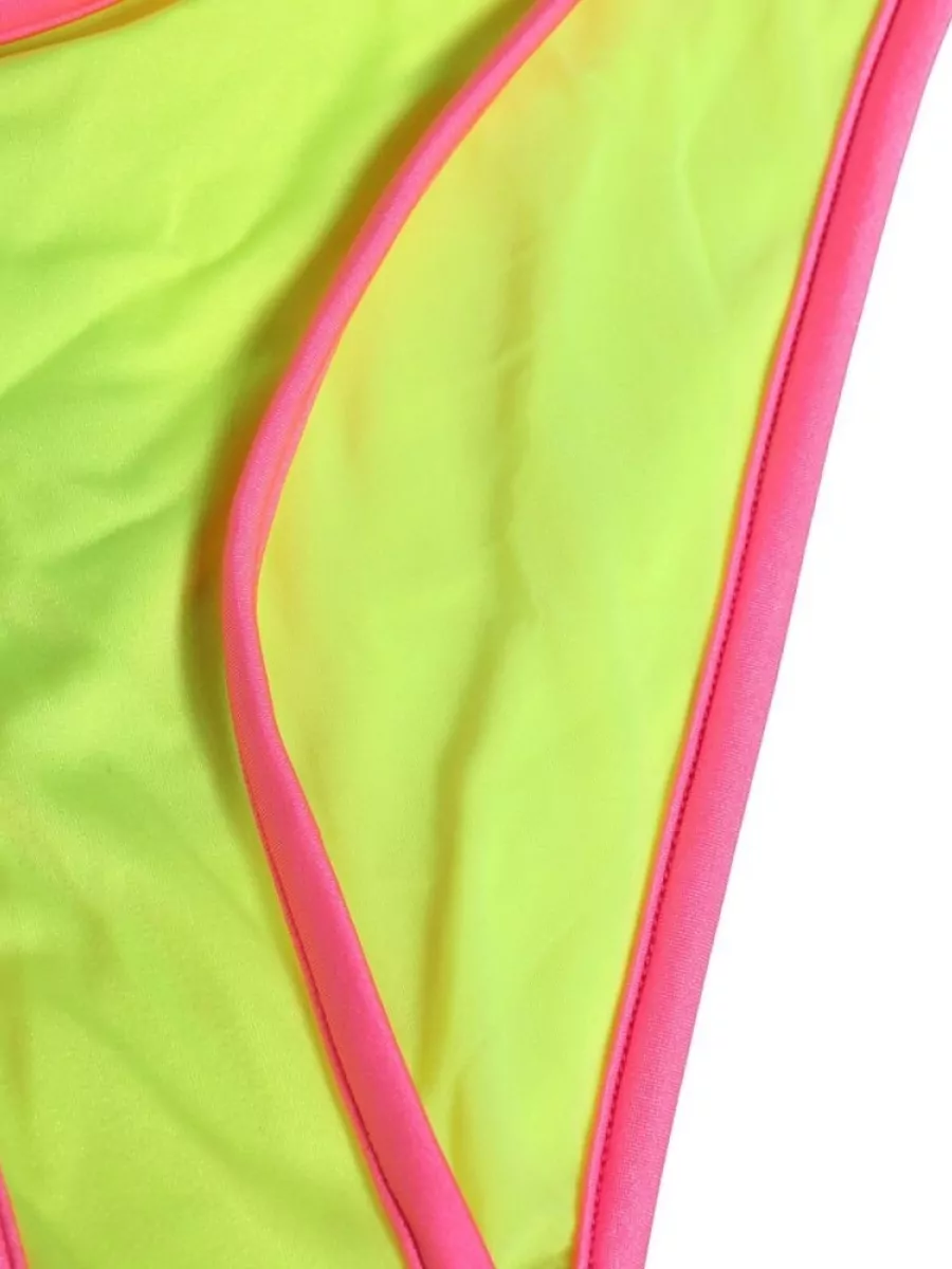 Dolce&Gabbana Yellow Pink Bikini Bottoms