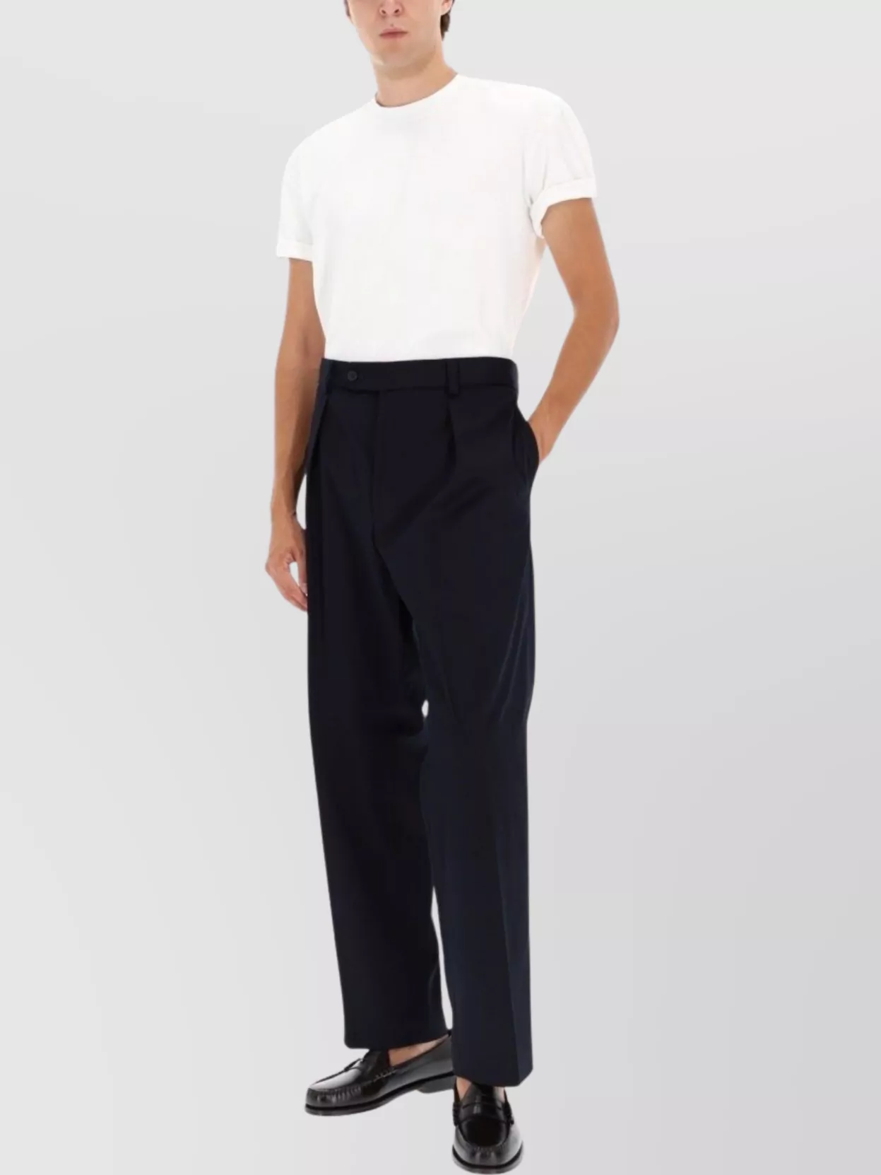 Boss Tailored Trousers With Pleats And Pockets