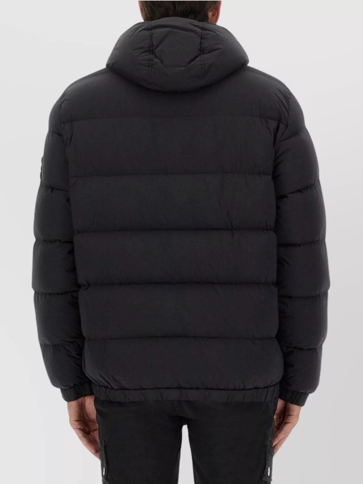 Stone Island Quilted Hooded Jacket Elasticated Cuffs