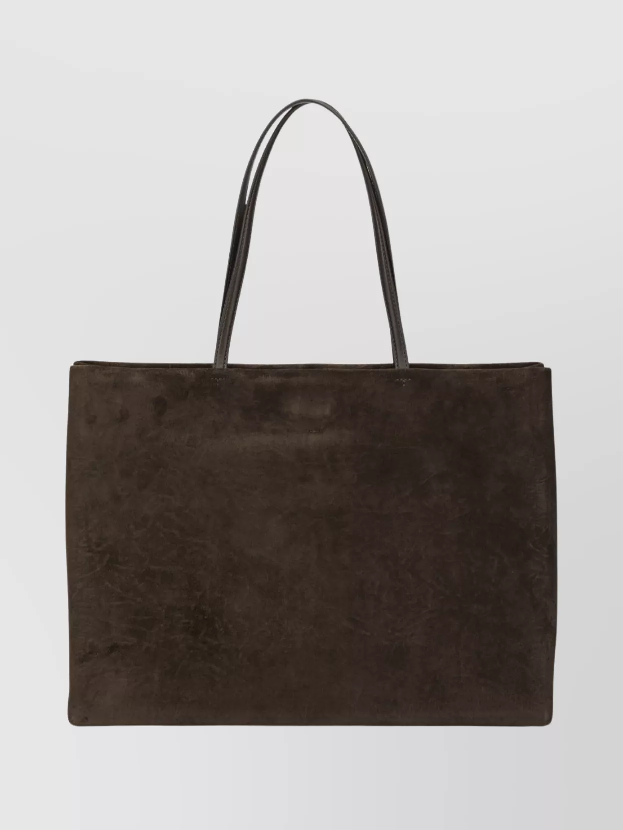 Tory Burch Suede Shoulder Bags With Dual Top Handles In Brown