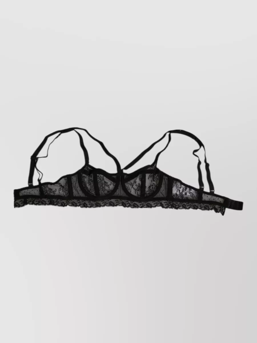 Dolce&Gabbana Floral lace balconette bra