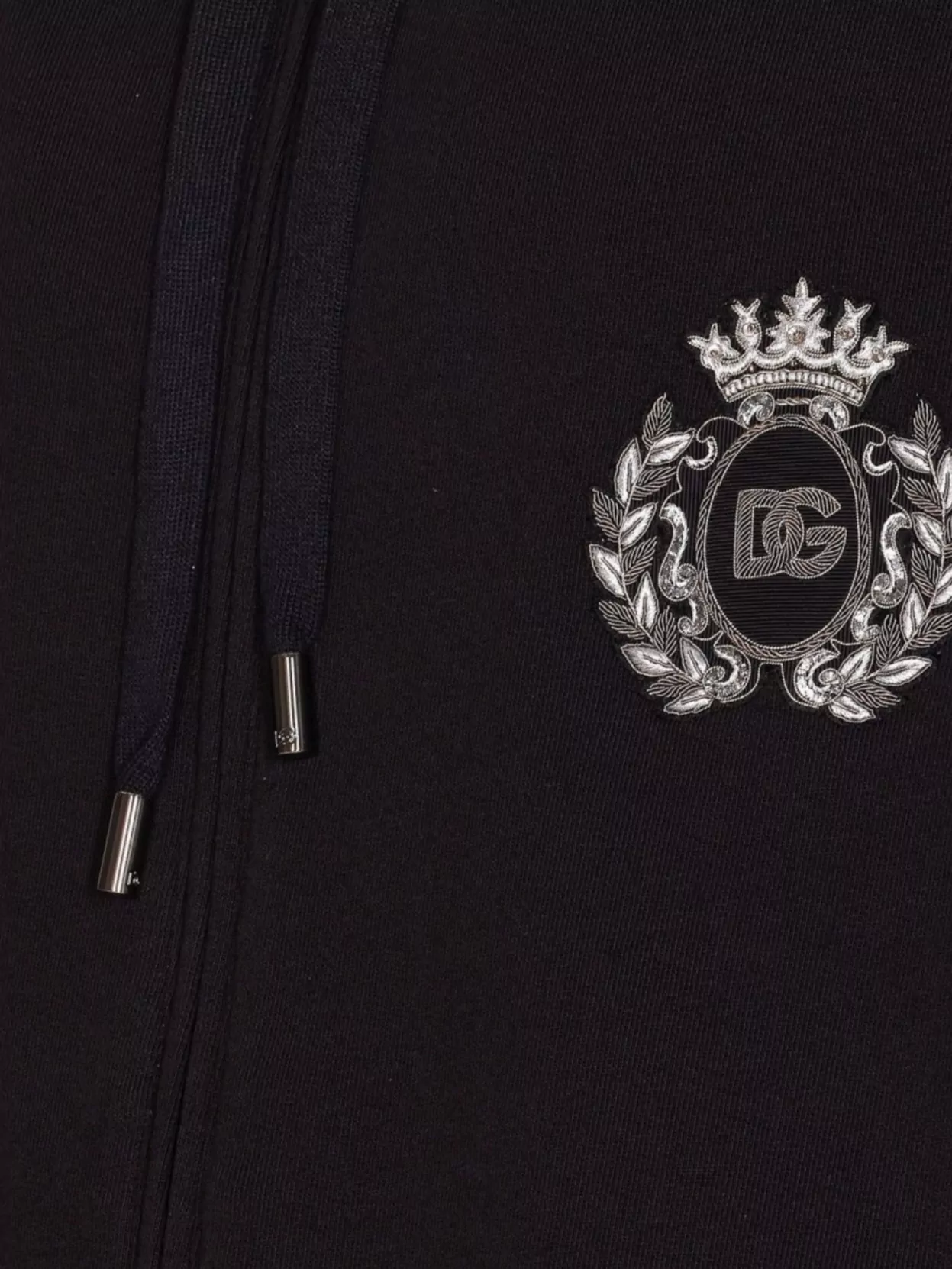 Dolce & Gabbana Hooded Sweater With Pockets And Ribbed Details In Black