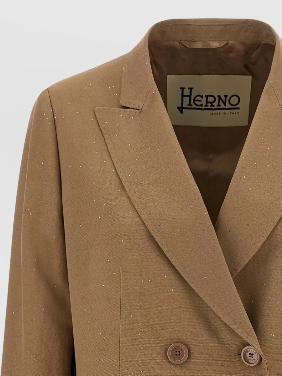 Herno Sequined Double-Breasted Blazer