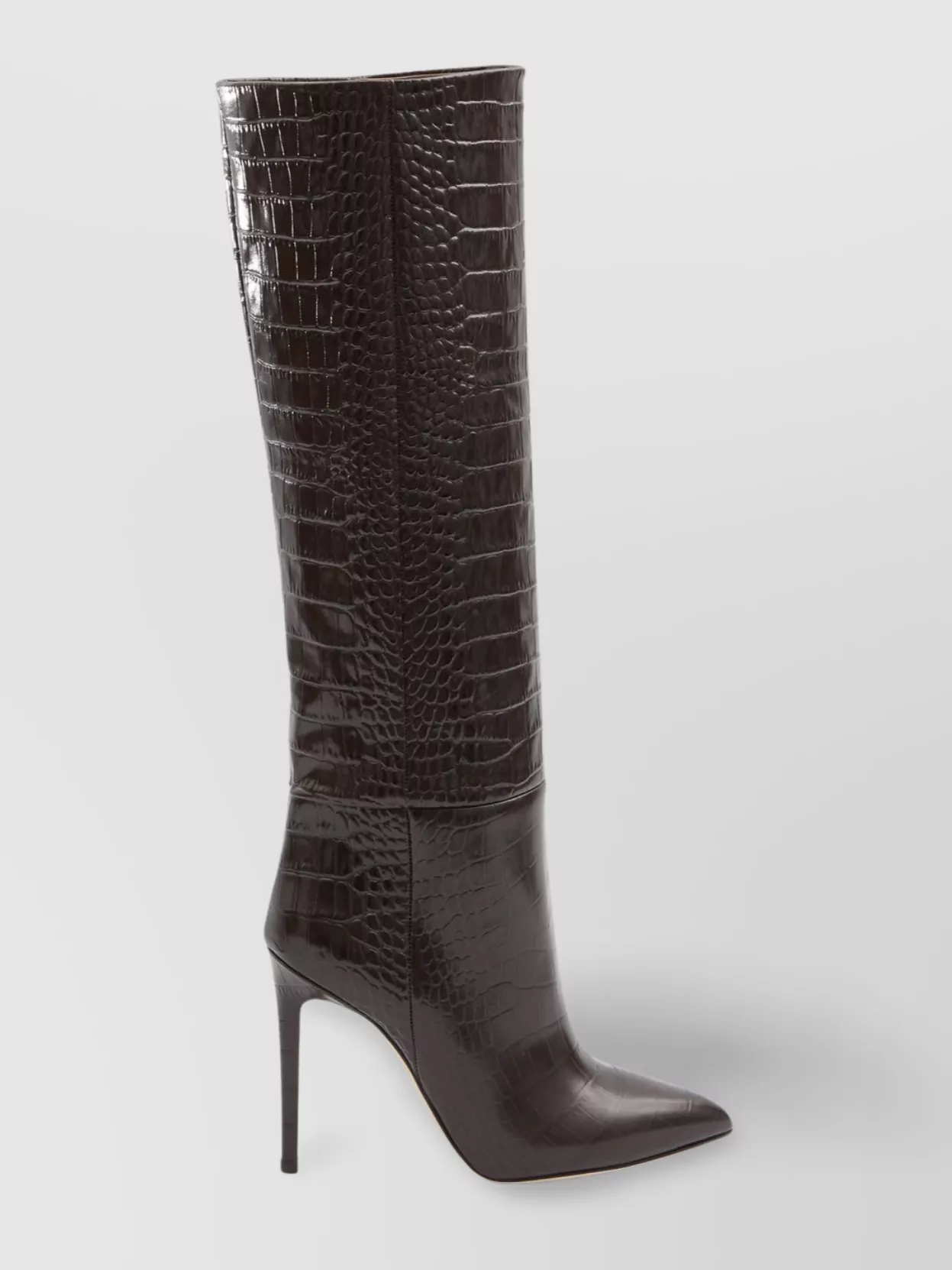 Paris Texas Croco Embossed Leather Knee-High Boots
