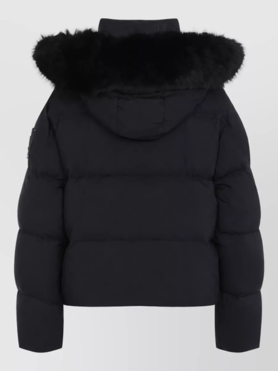 Moose Knuckles Quilted Faux Fur Hood Puffer Jacket