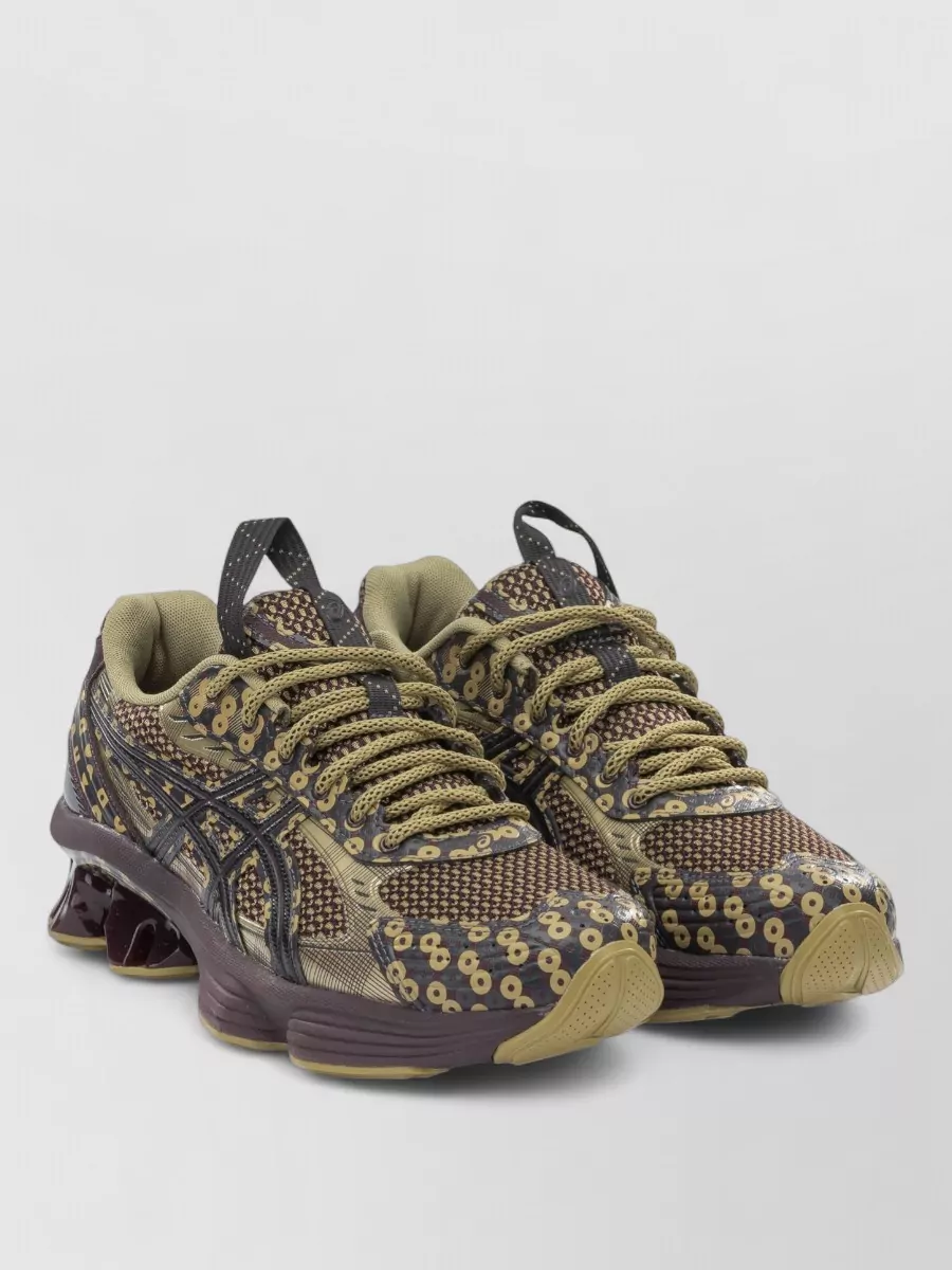 Asics synthetic leather low-top sneakers