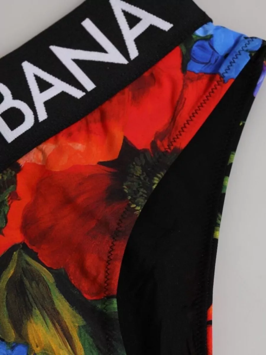 Dolce&Gabbana Floral Print High-Waist Bikini Briefs