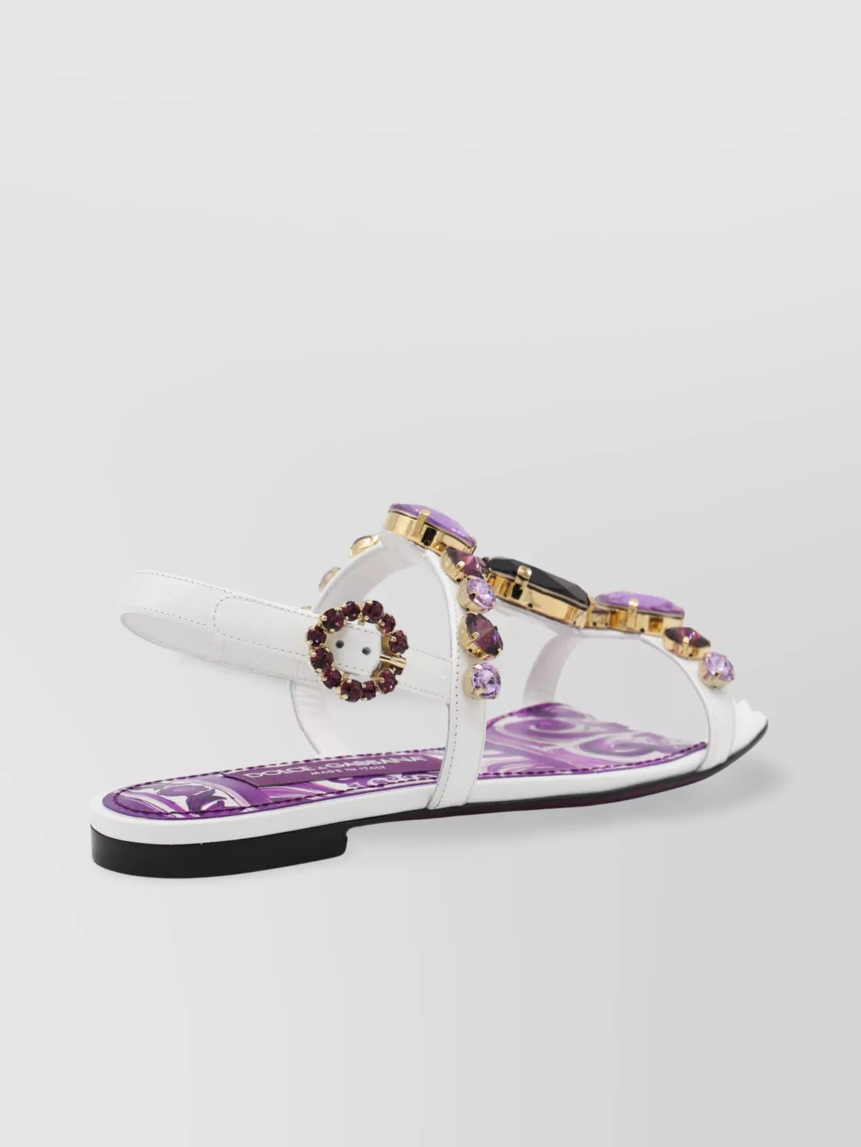Dolce&Gabbana Heel Sandals With Embellished Jewel Accents