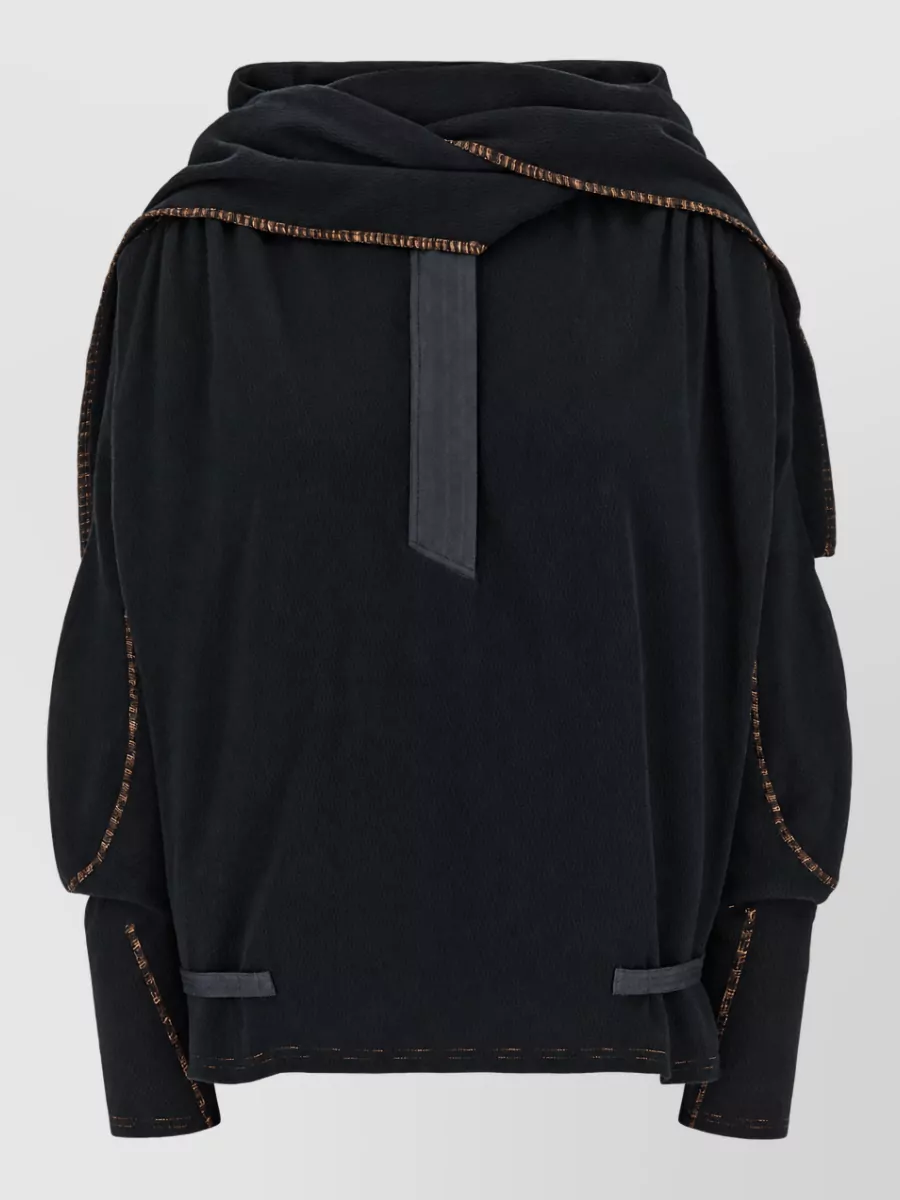 Kiko Kostadinov Cotton draped hood sweater