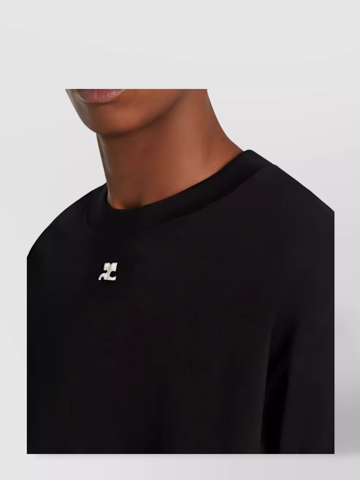 Courrèges Crew Neck Short Sleeve T-Shirt With Relaxed Fit